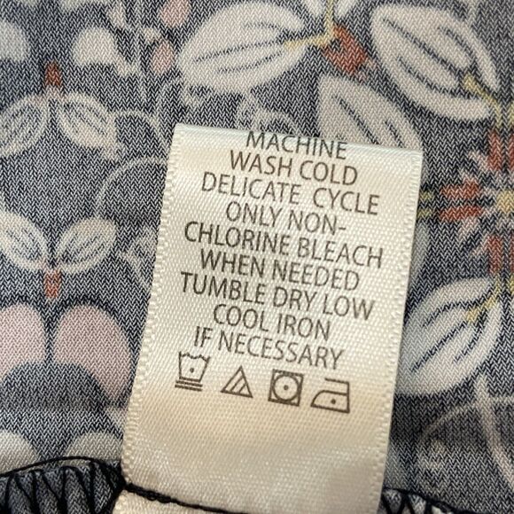 Max Studio Black & Peach Floral Knit Fit and Flare Dress Women's Size S - Picture 9 of 9